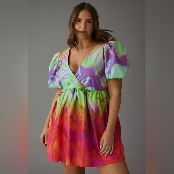Anthropologie Dresses & Skirts - NWT Anthropologie Plenty by Tracy Reese Puff-Sleeve Surplice Dress. Size XS